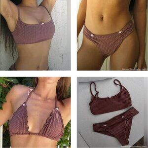 Frankies Bikini Bambi dot brown bikini